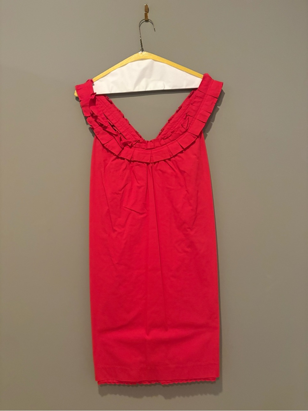 Red Ruffle V-Neck Midi Dress — Women's Elegant Summer Style with Pockets!